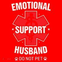 Emotional Support Husband Do Not Pet Santa Hat thumb 1