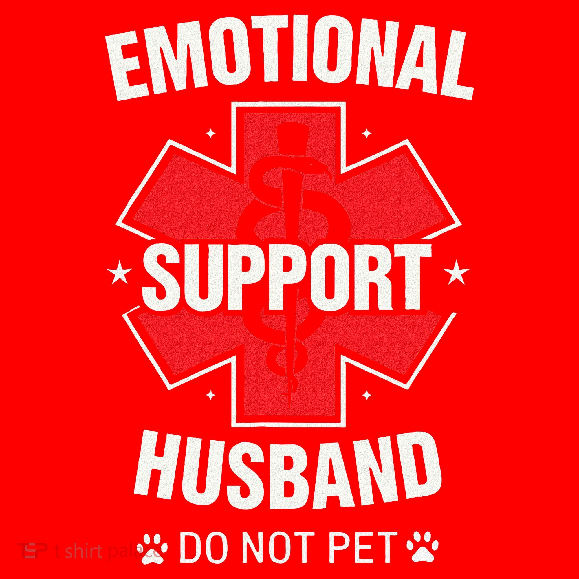 Emotional Support Husband Do Not Pet Santa Hat