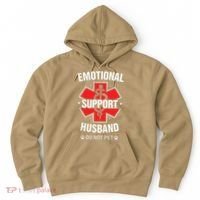 Emotional Support Husband Do Not Pet Hoodie thumb 0