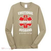 Emotional Support Husband Do Not Pet Long Sleeve Shirt thumb 0