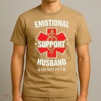 Emotional Support Husband Do Not Pet T-Shirt thumb 3