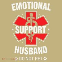 Emotional Support Husband Do Not Pet T-Shirt thumb 7