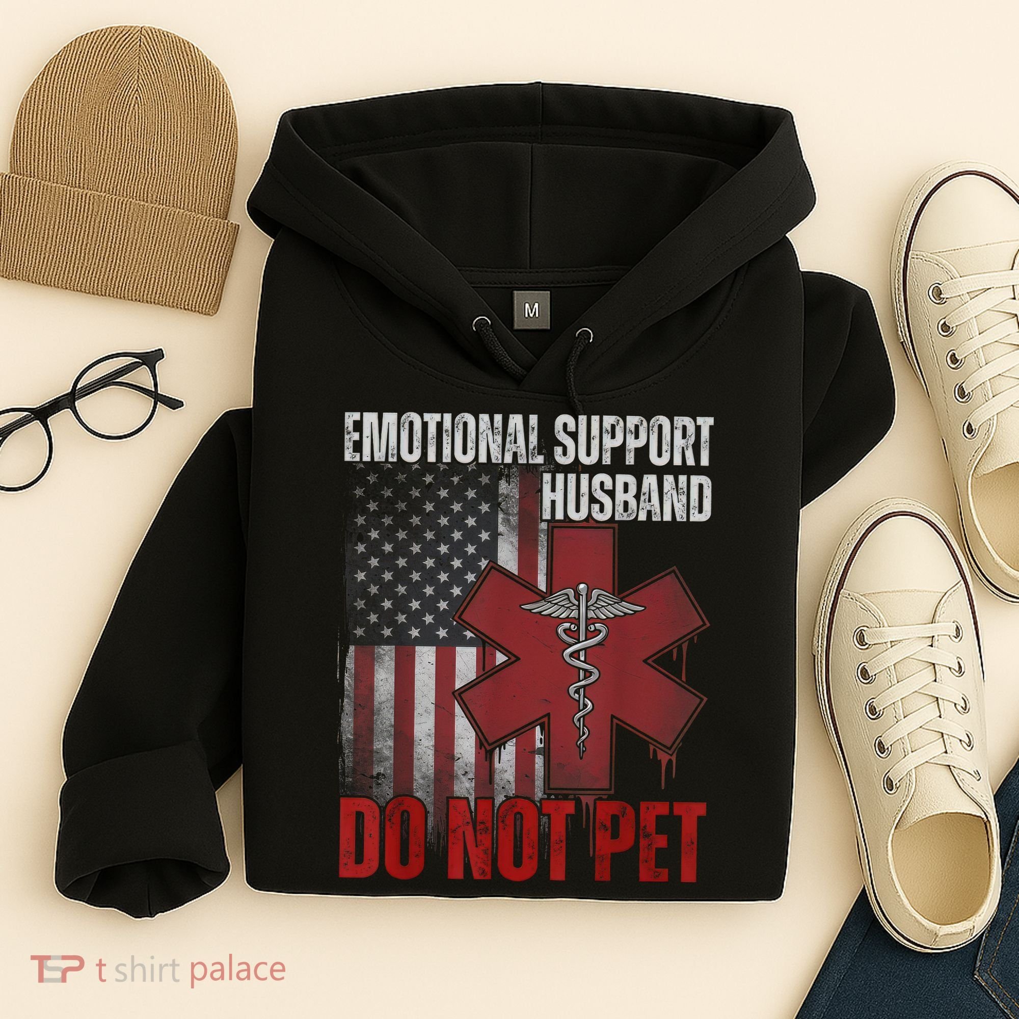 Emotional Support Husband Do Not Pet  Hoodie