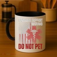 Emotional Support Husband Do Not Pet  Coffee Mug thumb 4