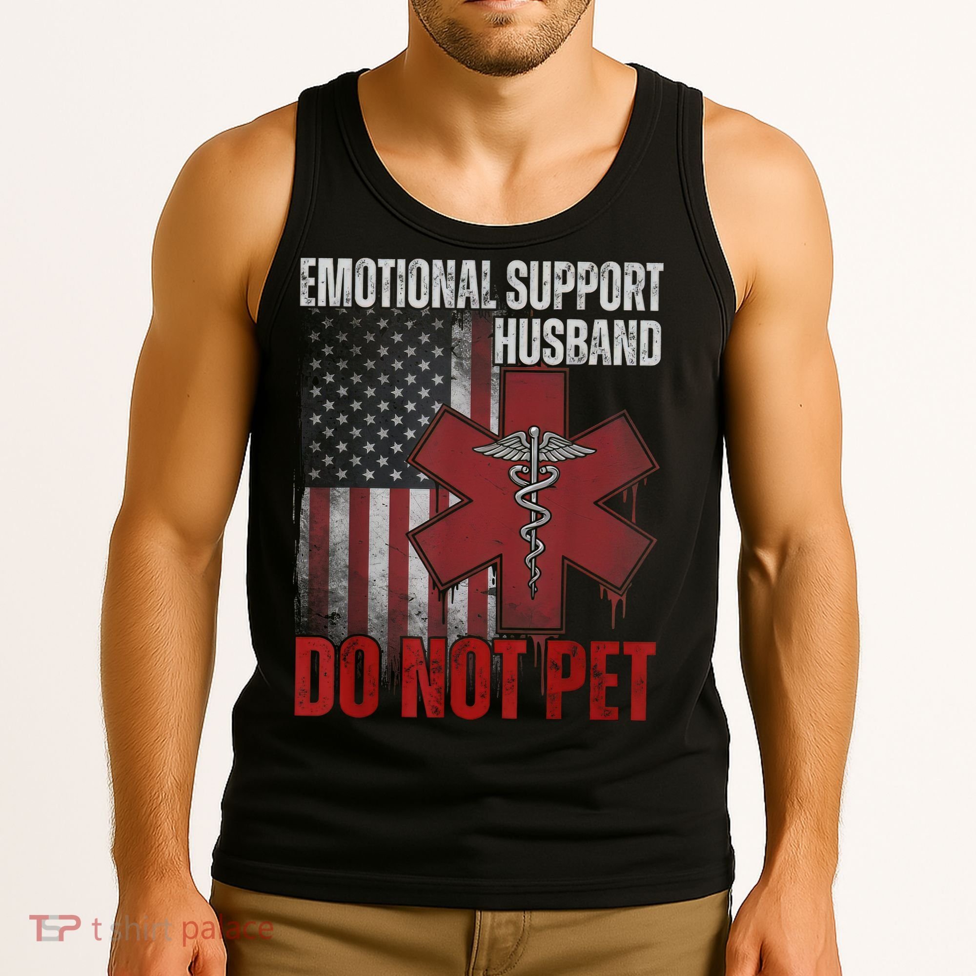 Emotional Support Husband Do Not Pet  Tank Top