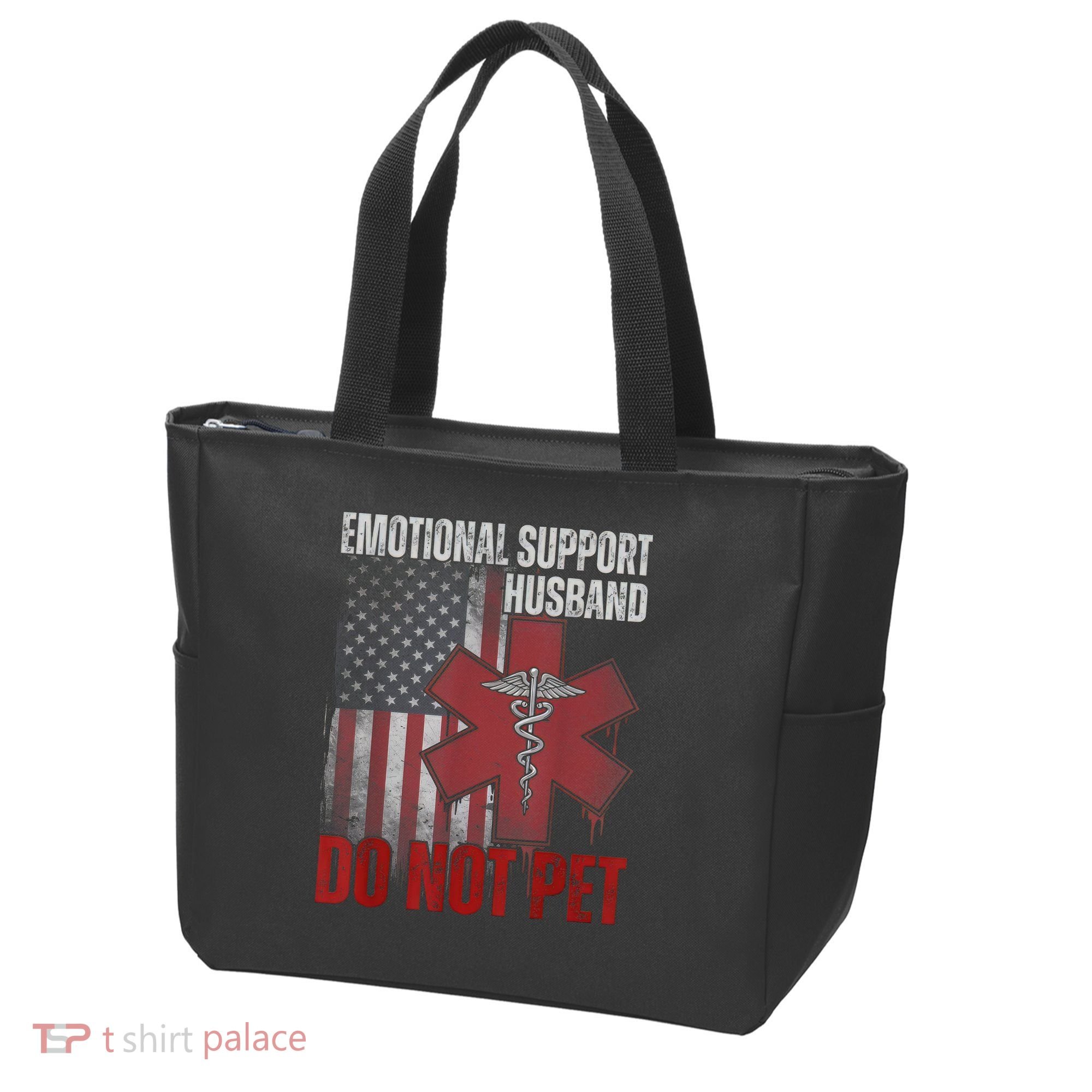 Emotional Support Husband Do Not Pet  Tote Bag