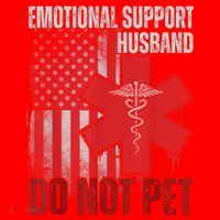 Emotional Support Husband Do Not Pet  Santa Hat thumb 1
