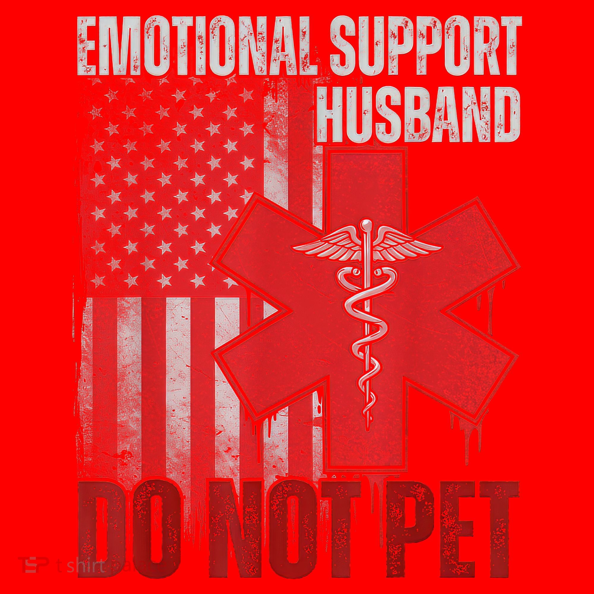 Emotional Support Husband Do Not Pet  Santa Hat