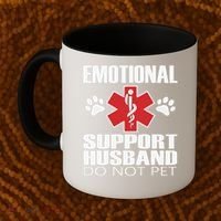 Emotional Support Husband Do Not Pet Coffee Mug thumb 2