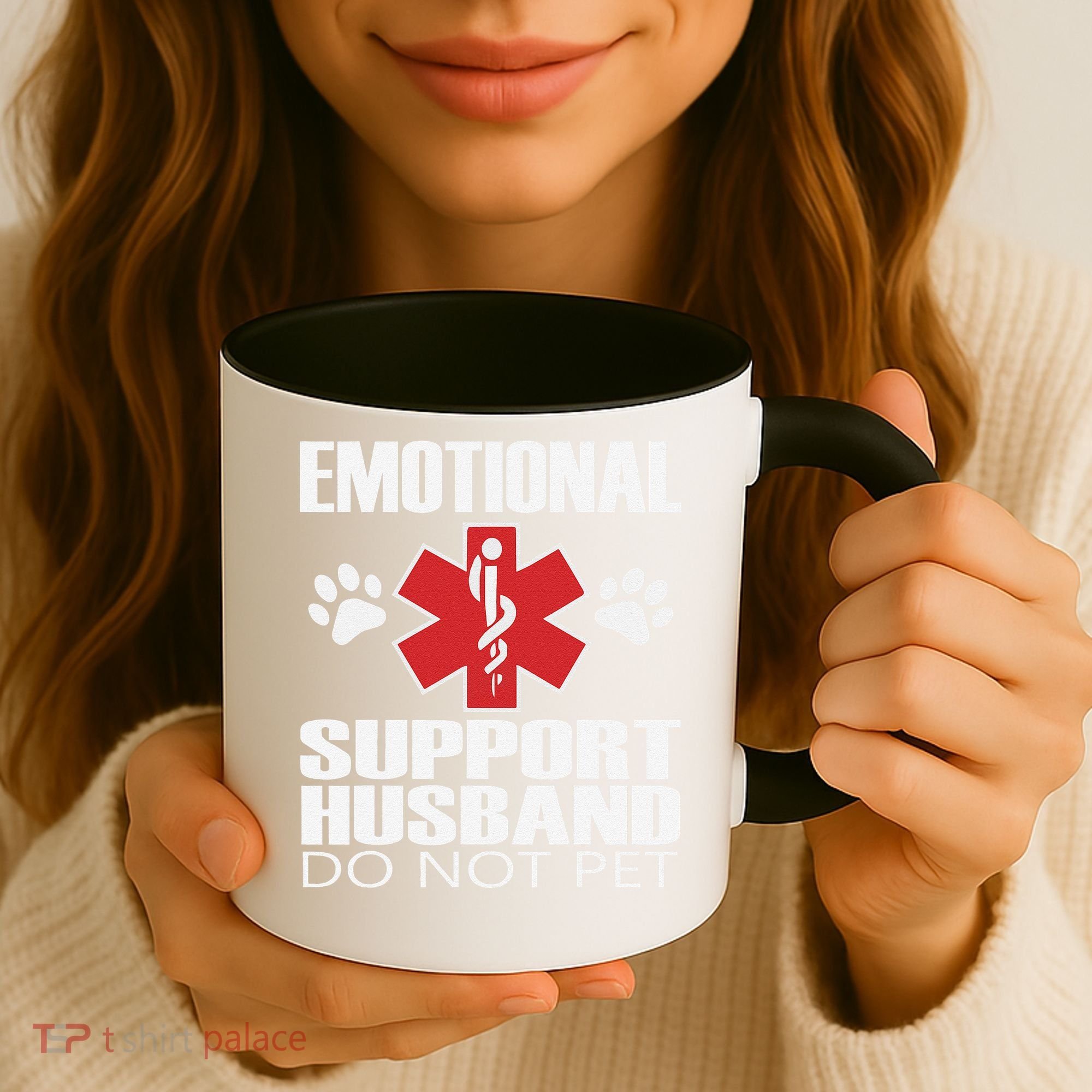 Emotional Support Husband Do Not Pet Coffee Mug