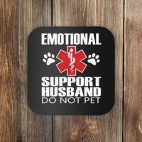 Emotional Support Husband Do Not Pet Coaster thumb 0