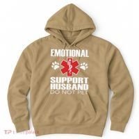 Emotional Support Husband Do Not Pet Hoodie thumb 0