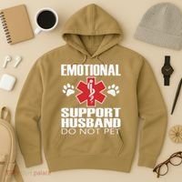Emotional Support Husband Do Not Pet Hoodie thumb 3