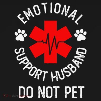 Emotional Support Husband Do Not Pet Hooded Wearable Blanket