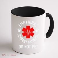 Emotional Support Husband Do Not Pet Coffee Mug thumb 1