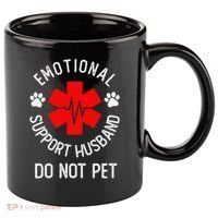 Emotional Support Husband Do Not Pet 11oz C Handle Ceramic Mug thumb 0