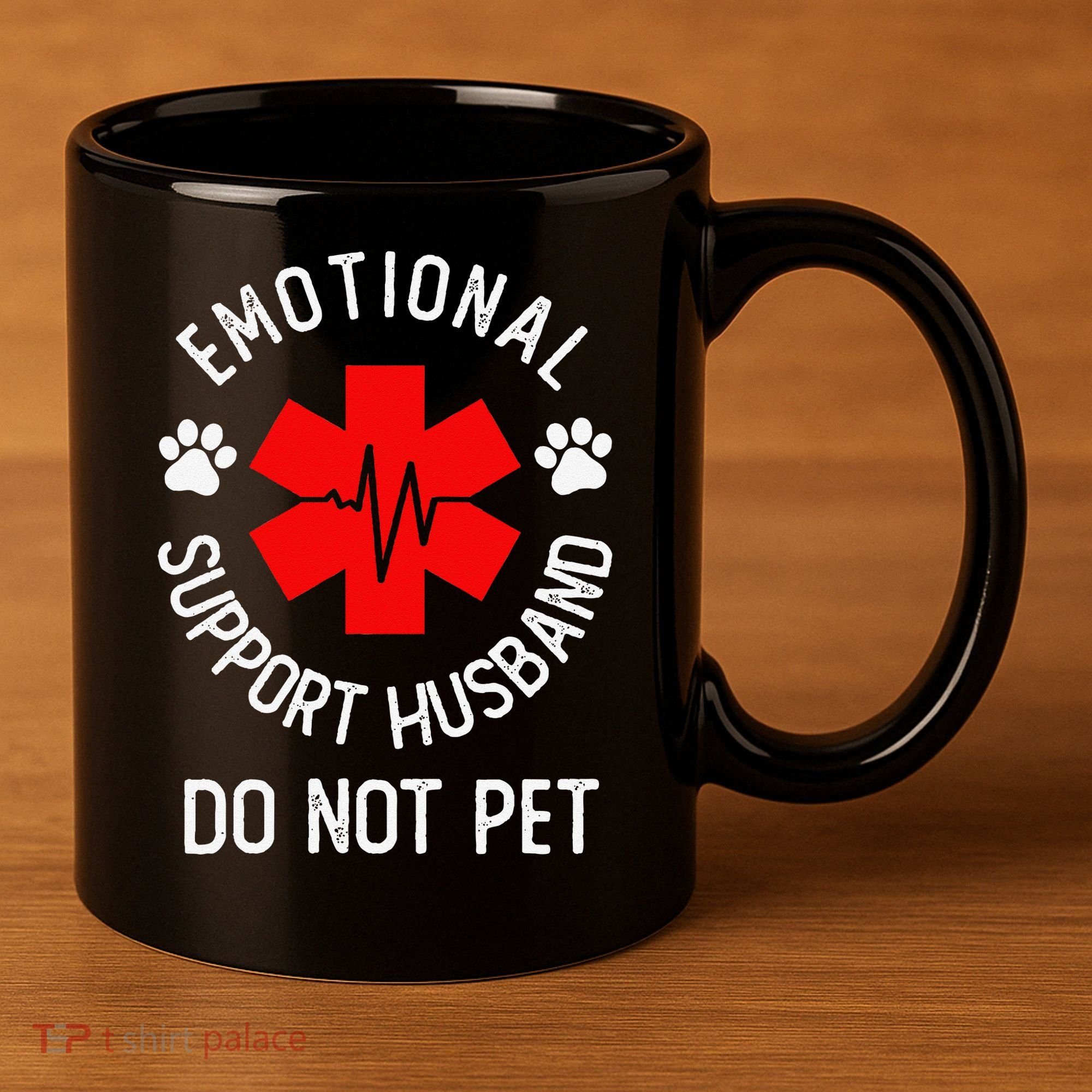 Emotional Support Husband Do Not Pet 11oz C Handle Ceramic Mug