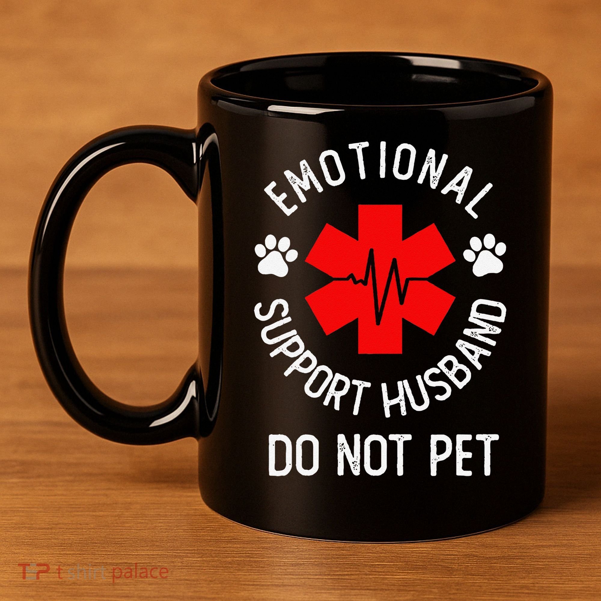Emotional Support Husband Do Not Pet 11oz C Handle Ceramic Mug