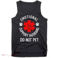 Emotional Support Husband Do Not Pet Tank Top thumb 0