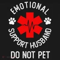 Emotional Support Husband Do Not Pet Tank Top thumb 6