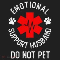 Emotional Support Husband Do Not Pet Golf Towel thumb 3