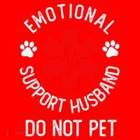 Emotional Support Husband Do Not Pet Santa Hat thumb 1