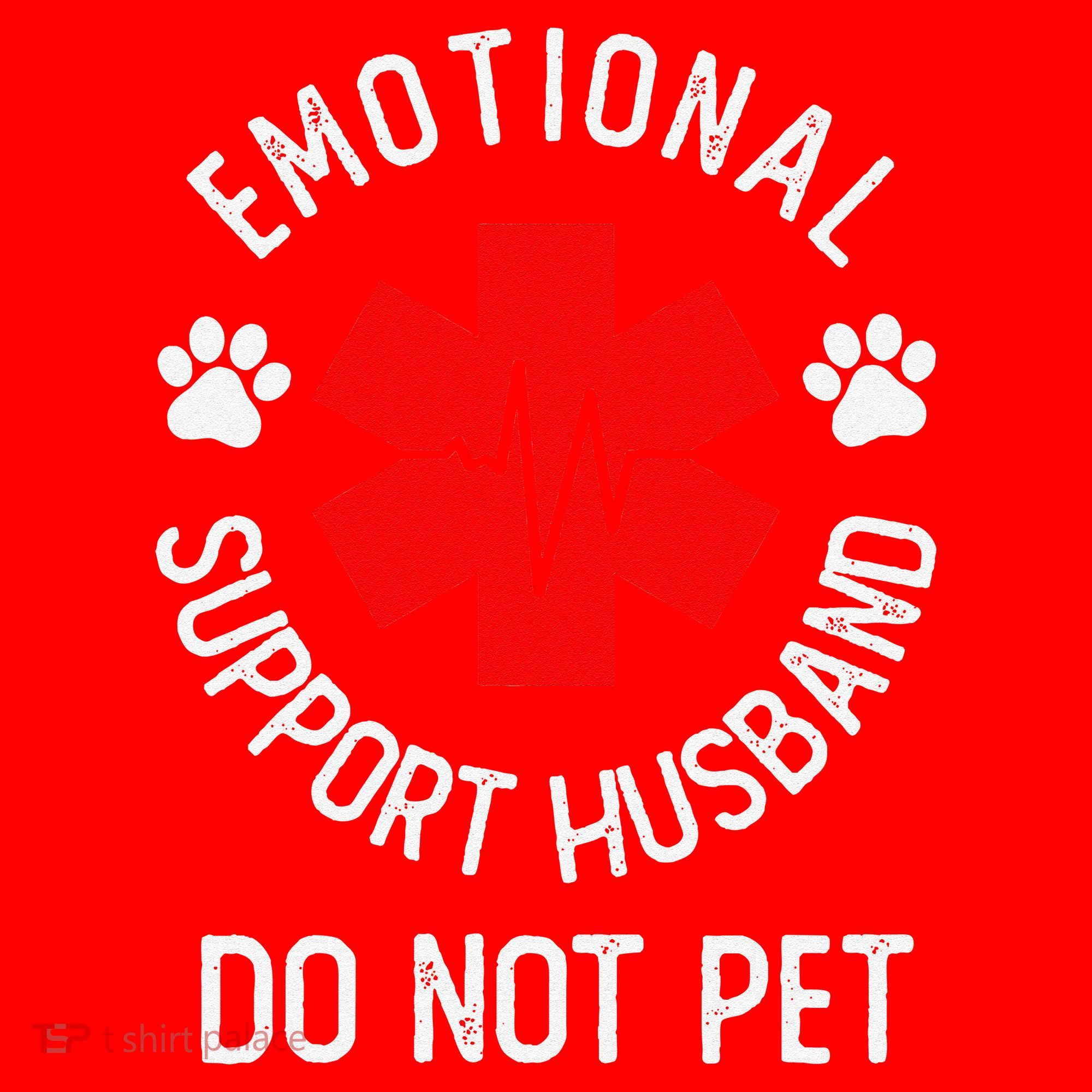 Emotional Support Husband Do Not Pet Santa Hat