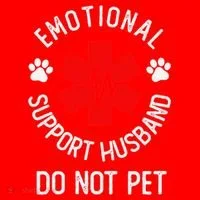 Emotional Support Husband Do Not Pet Santa Hat thumb 1
