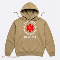 Emotional Support Husband Do Not Pet Hoodie thumb 0
