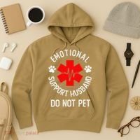 Emotional Support Husband Do Not Pet Hoodie thumb 3