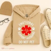 Emotional Support Husband Do Not Pet Hoodie thumb 4