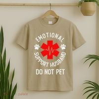 Emotional Support Husband Do Not Pet T-Shirt thumb 2