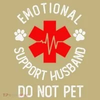 Emotional Support Husband Do Not Pet T-Shirt thumb 7