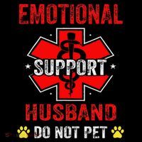 Emotional Support Husband Do Not Pet Bucket Hat thumb 4