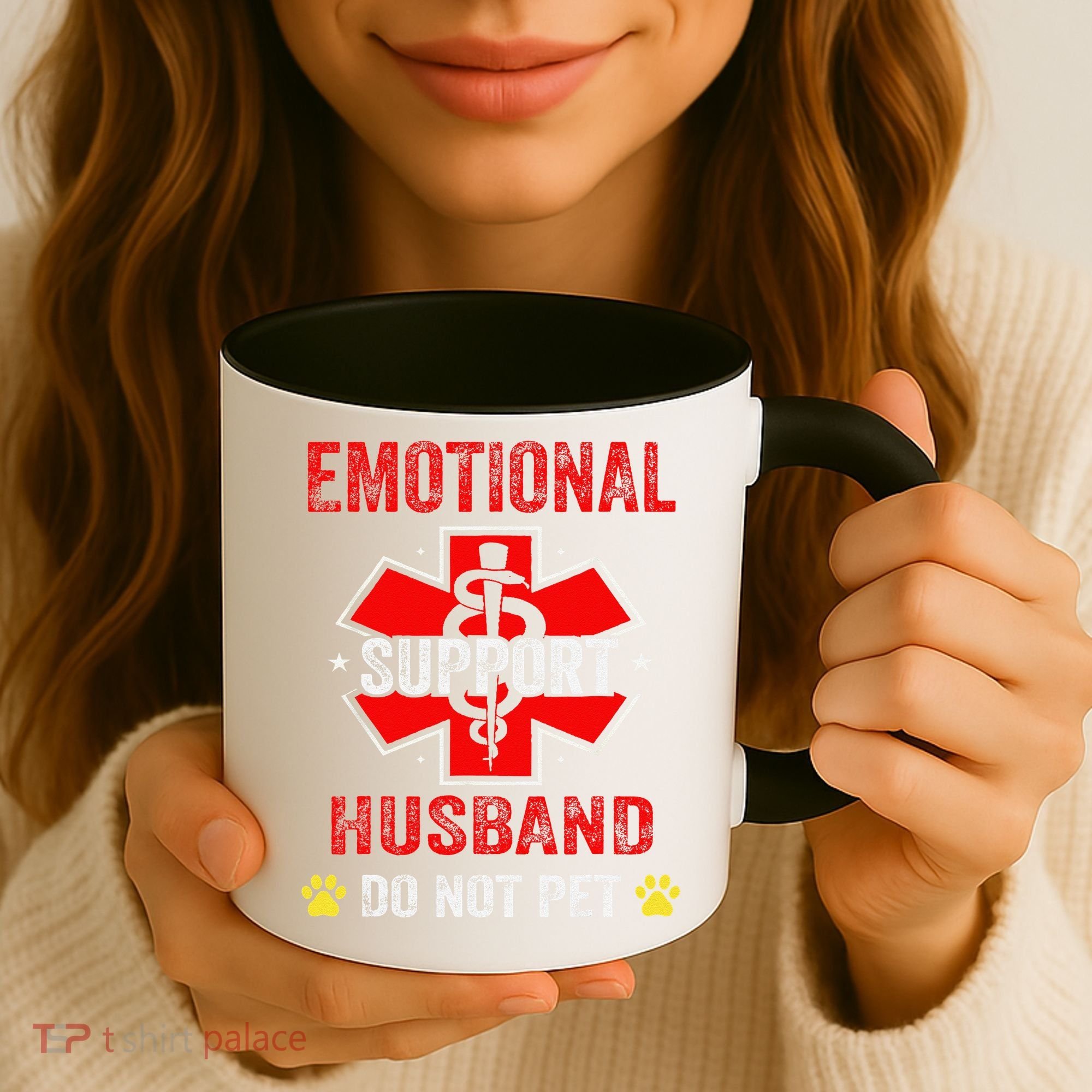 Emotional Support Husband Do Not Pet Coffee Mug