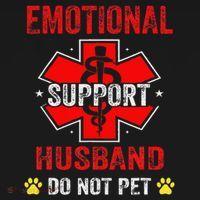 Emotional Support Husband Do Not Pet Pajama Set thumb 2