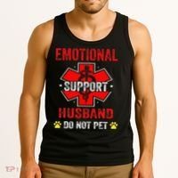 Emotional Support Husband Do Not Pet Tank Top thumb 3
