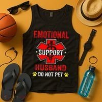 Emotional Support Husband Do Not Pet Tank Top thumb 4