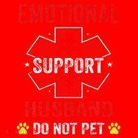 Emotional Support Husband Do Not Pet Santa Hat thumb 1