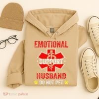 Emotional Support Husband Do Not Pet Hoodie thumb 4