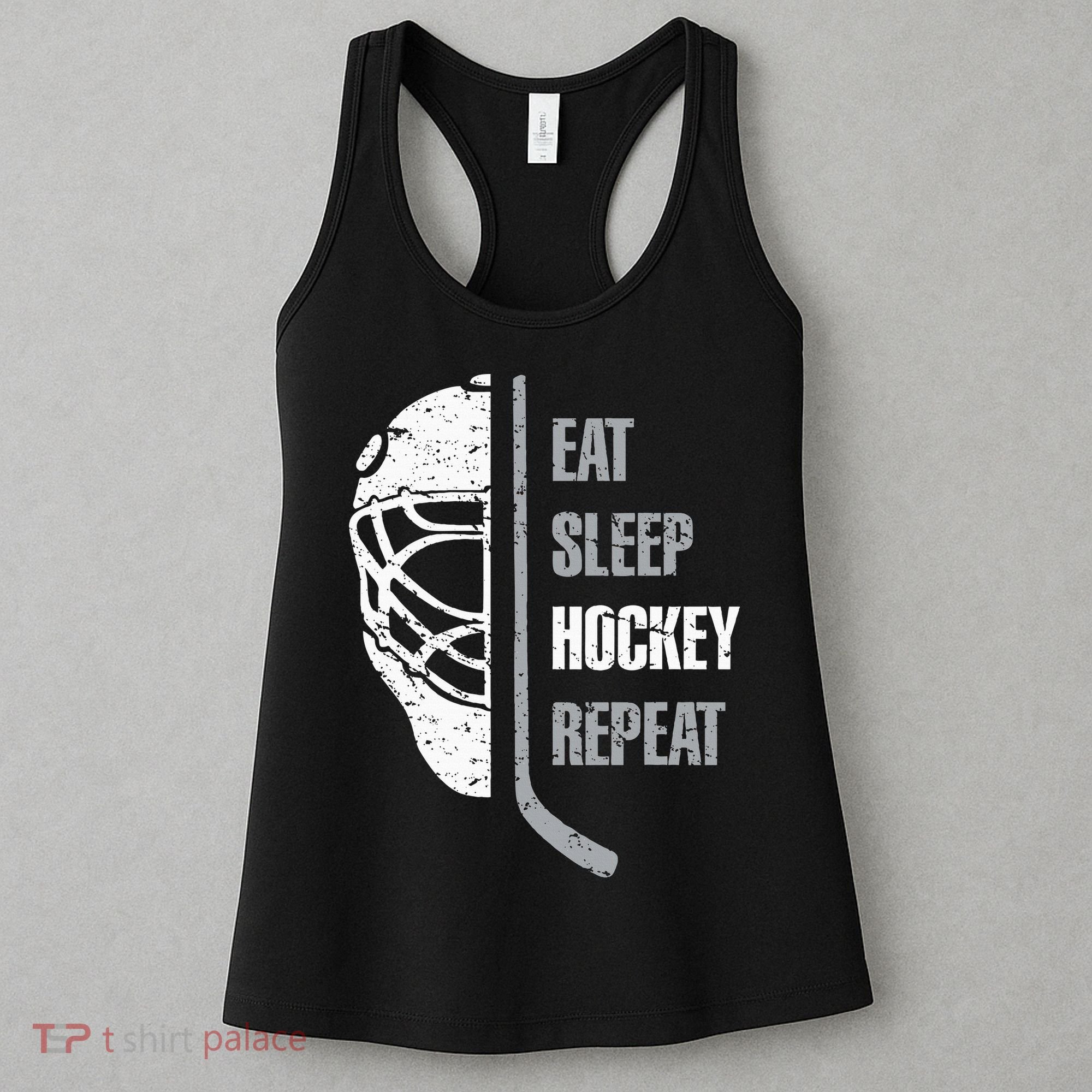 Eat Sleep Hockey Repeat Christmas For N Adult Hockey Women's Tank Top