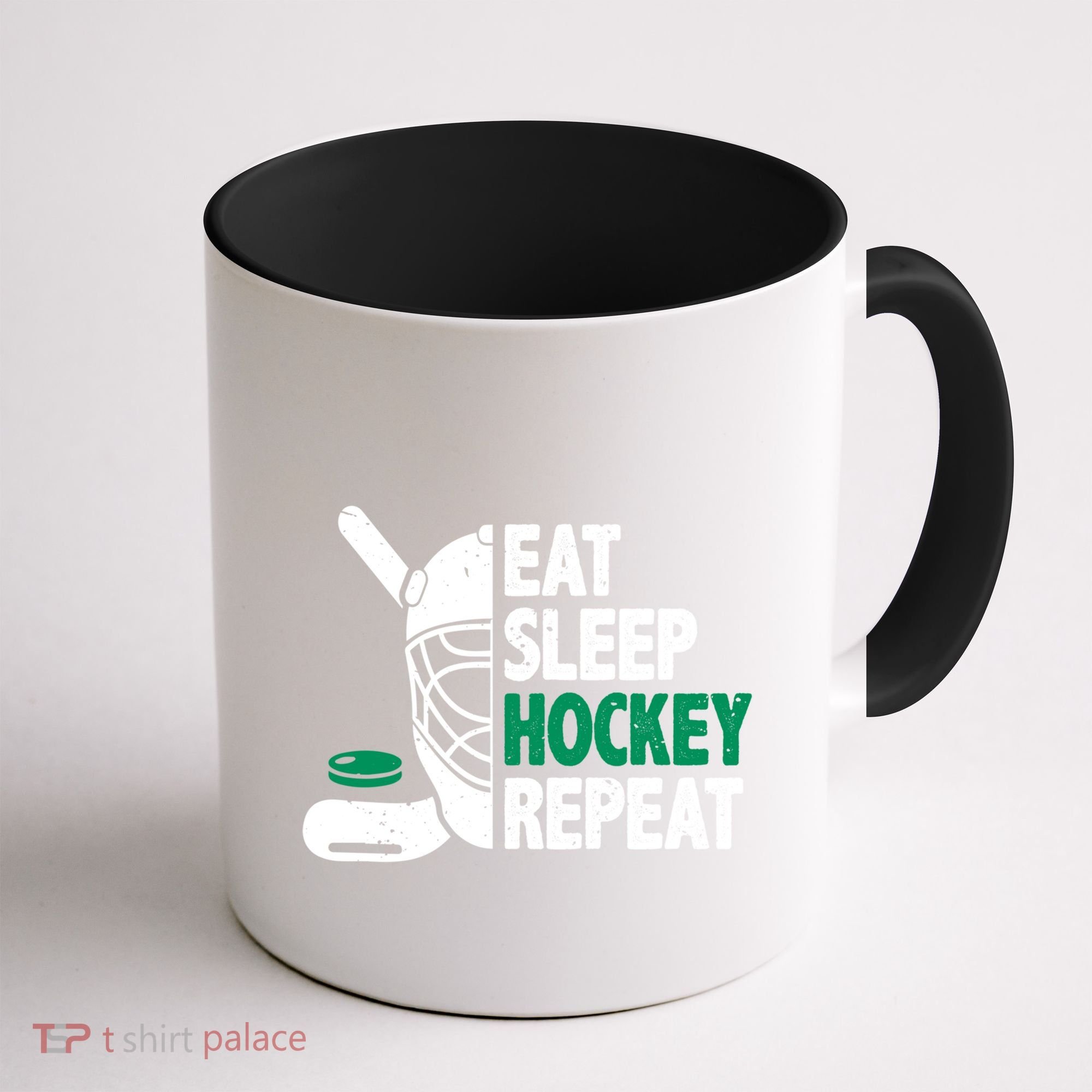 Eat Sleep Hockey Repeat Ice Hockey Lovers Players Funny Gift Coffee Mug