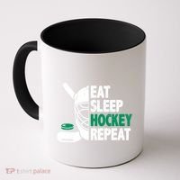 Eat Sleep Hockey Repeat Ice Hockey Lovers Players Funny Gift Coffee Mug thumb 0