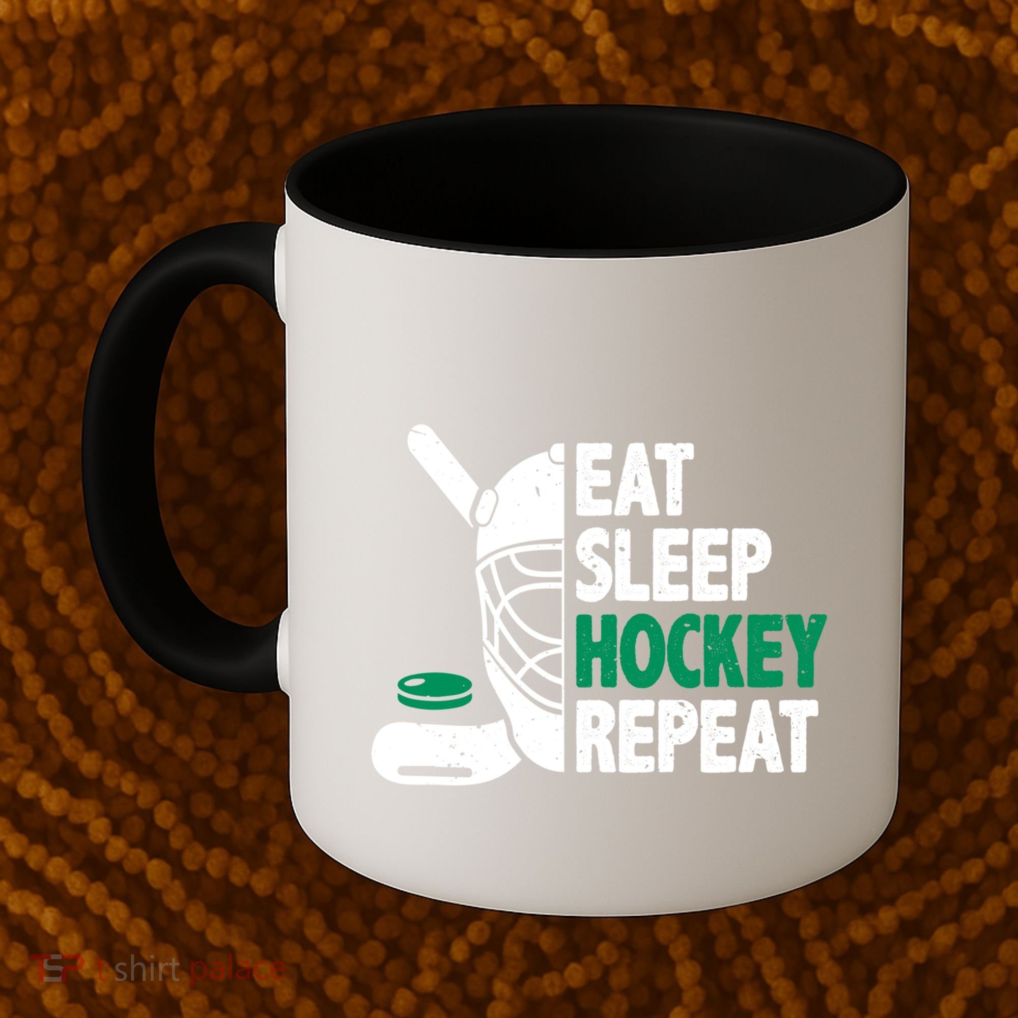 Eat Sleep Hockey Repeat Ice Hockey Lovers Players Funny Gift Coffee Mug