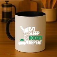 Eat Sleep Hockey Repeat Ice Hockey Lovers Players Funny Gift Coffee Mug thumb 4