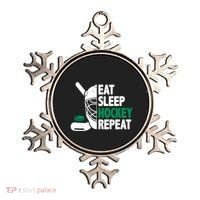 Eat Sleep Hockey Repeat Ice Hockey Lovers Players Funny Gift Ornament thumb 0