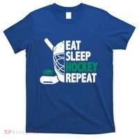 Eat Sleep Hockey Repeat Ice Hockey Lovers Players Funny Gift T-Shirt thumb 0