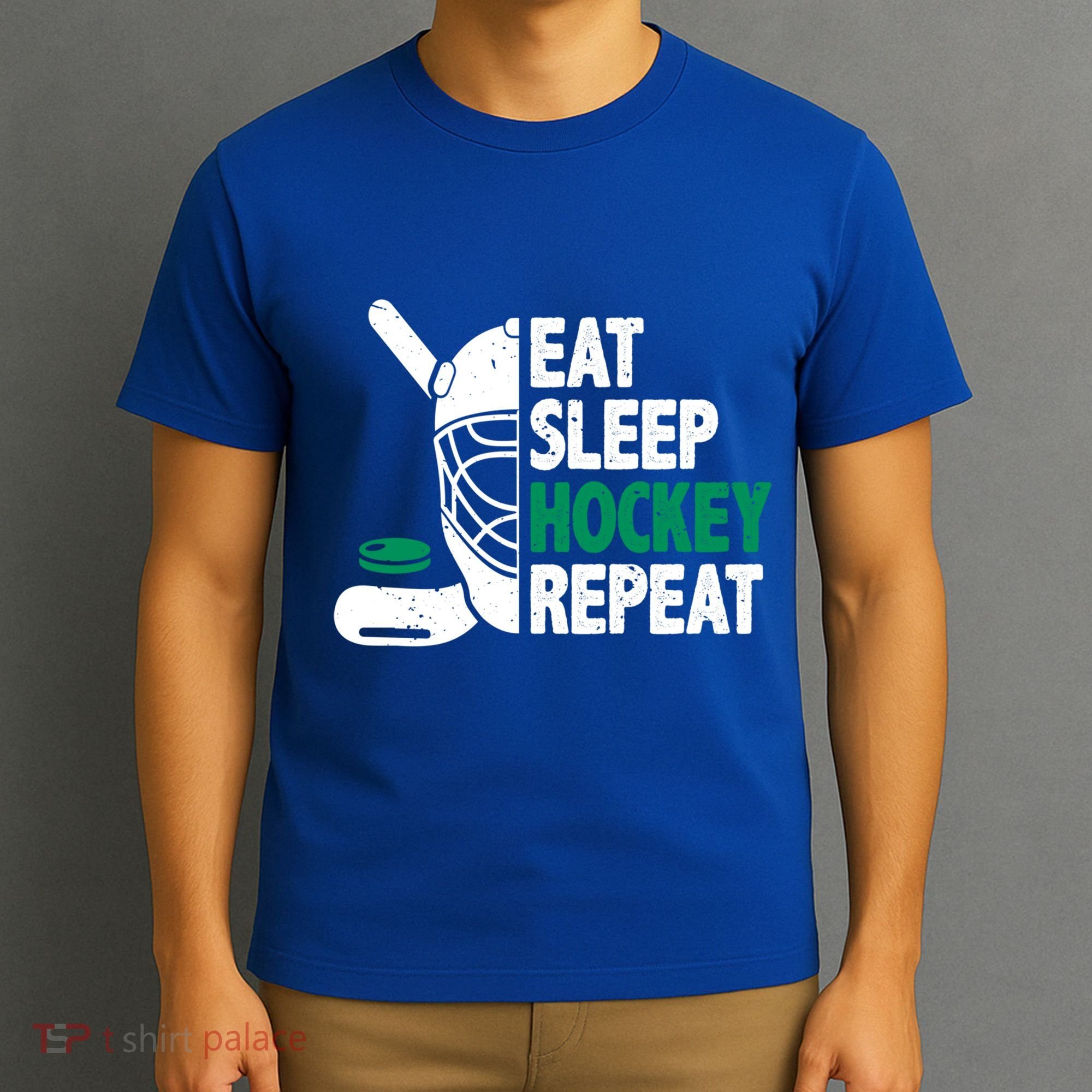 Eat Sleep Hockey Repeat Ice Hockey Lovers Players Funny Gift T-Shirt