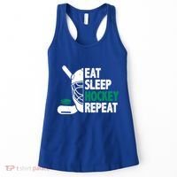 Eat Sleep Hockey Repeat Ice Hockey Lovers Players Funny Gift Women's Tank Top thumb 0