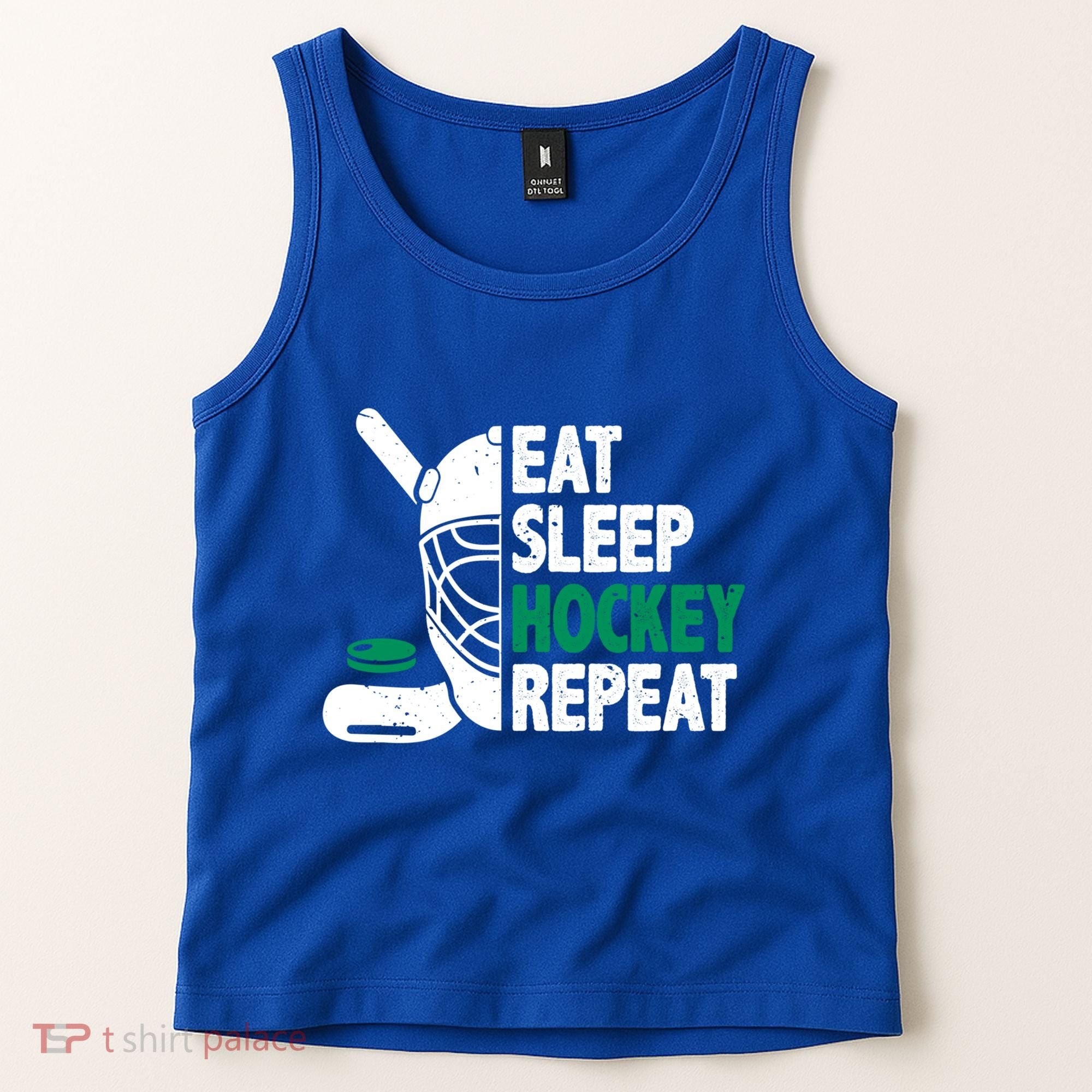 Eat Sleep Hockey Repeat Ice Hockey Lovers Players Funny Gift Tank Top
